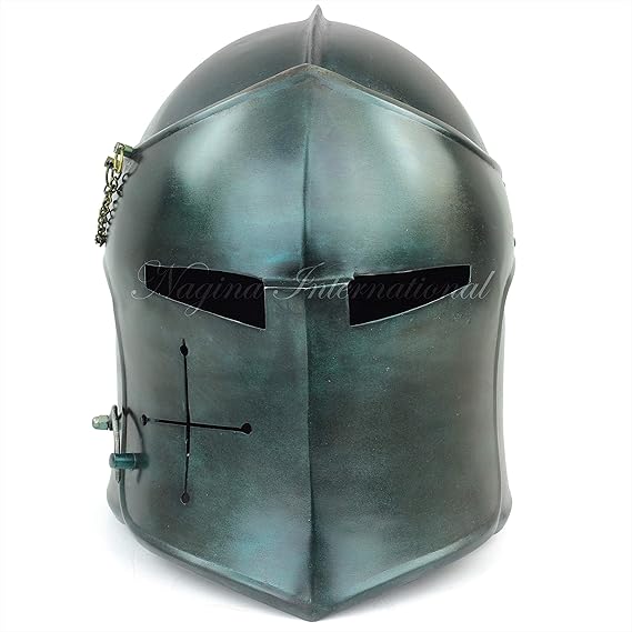 15th-century Barbuta helmet with visor, perfect for LARP costumes, historical reenactments, and themed events