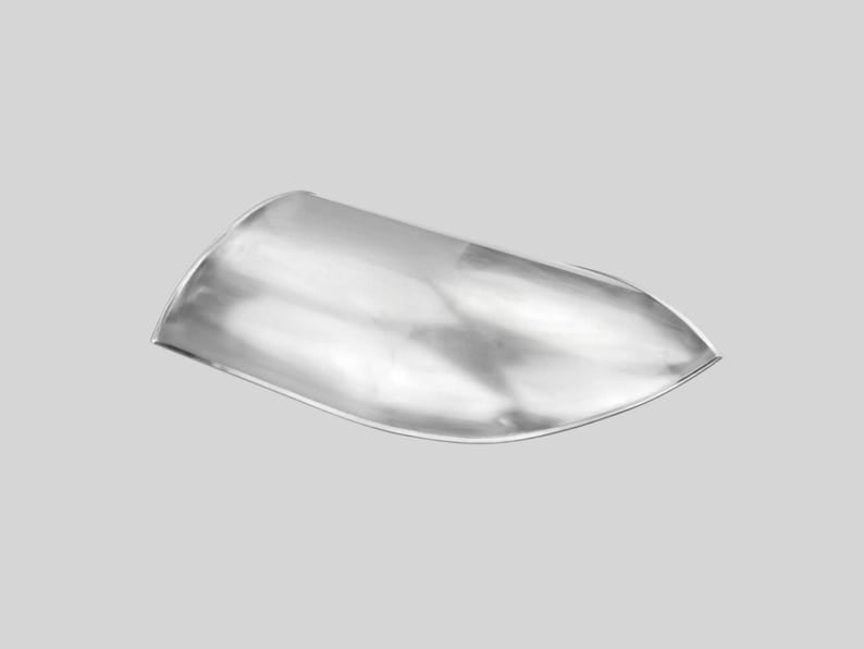 28-inch knight heater shield made of 18 gauge steel – ideal for wall decor and reenactment.