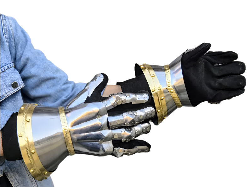 Handmade Armor Gauntlets - Royal Knight Fantasy Armor for Cosplay & Halloween