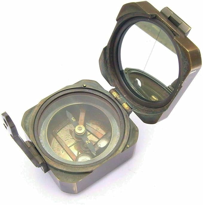 Vintage Maritime Brass Compass in Collector Style