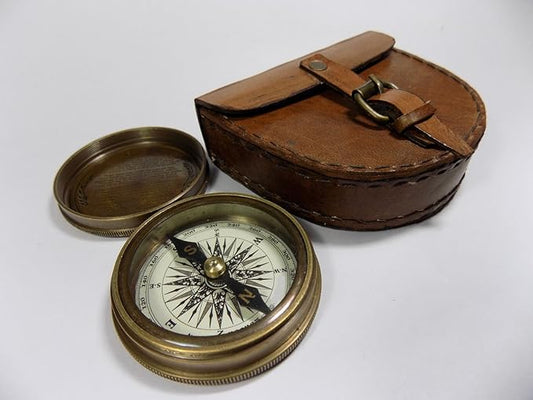 Antique Navigation Compass – Rustic Home Decor and Gift for Him