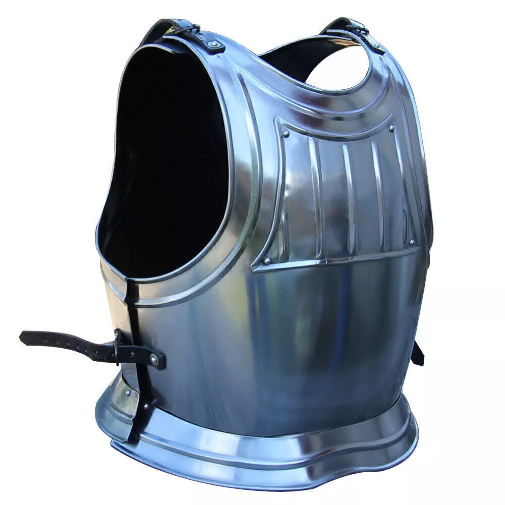 Artisans Hub European medieval Gothic breastplate with polished finish – full view