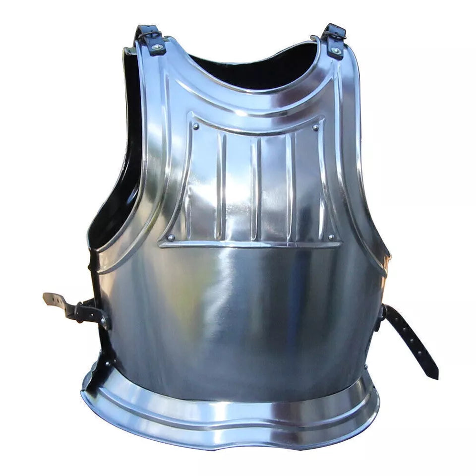 Front view of Artisans Hub European Gothic breastplate with decorative plate
