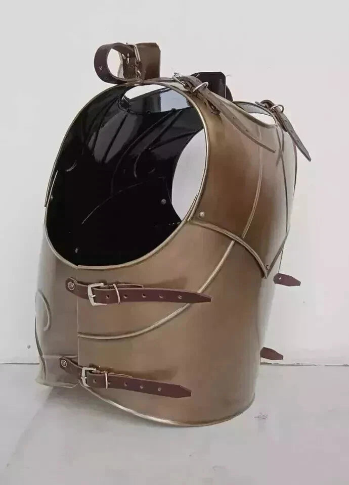 Side view of Artisans Hub LOTR Elven Armor Cuirass showing pauldrons and steel craftsmanship