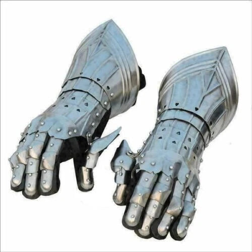 Artisans Hub Medieval Steel Knight Gauntlets – Functional Gothic Armor Gloves