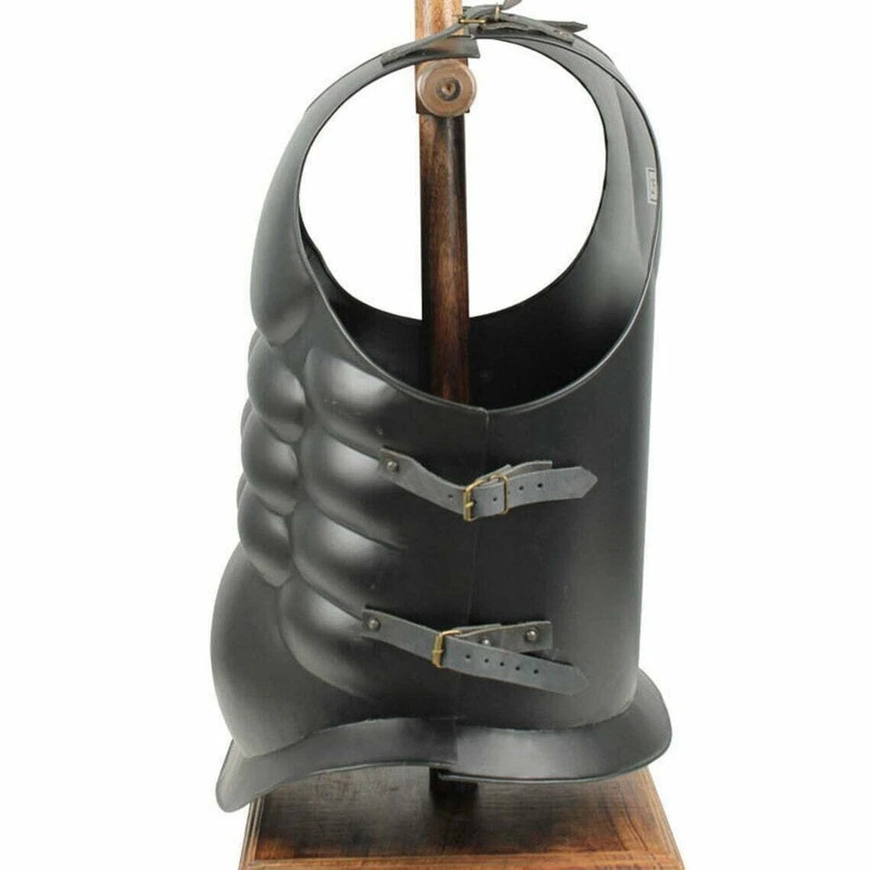 Side view of Artisans Hub Roman-style cuirass made of 18 gauge steel