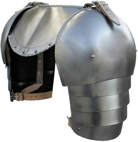 Side view of Viking Crusader Shoulder Armor with Gorget and Spaulders by Artisans Hub