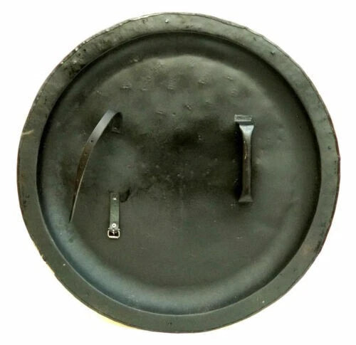 Back view of Spartan shield with black painted finish by Artisans Hub