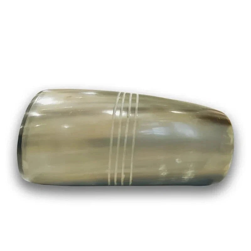 6.5 inch natural horn beer mug with unique texture and shape