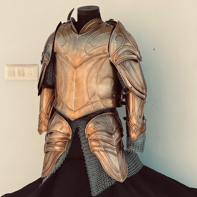Battle ready LOTR armor suit crafted from high-quality steel