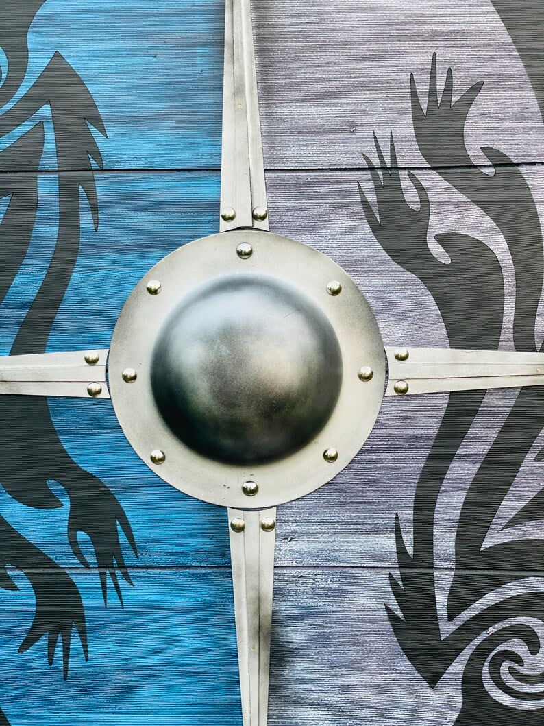 Best Gift For Him: Viking Valhalla Raven Wooden Shield collectible