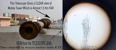 Close-up of DF eyepiece lens on brass telescope showcasing zoom function