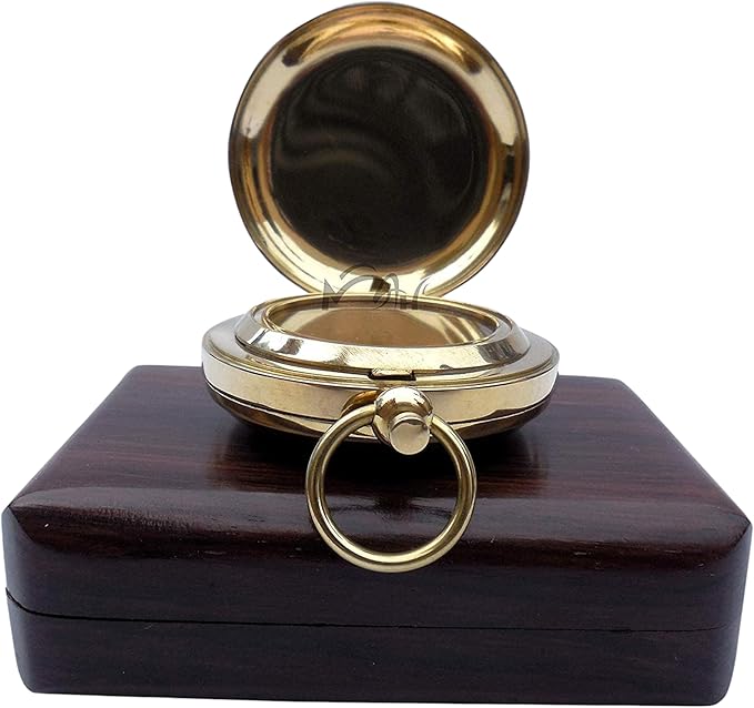 Brass Travel Compass – Ideal for Desk Décor or Nautical Collectors