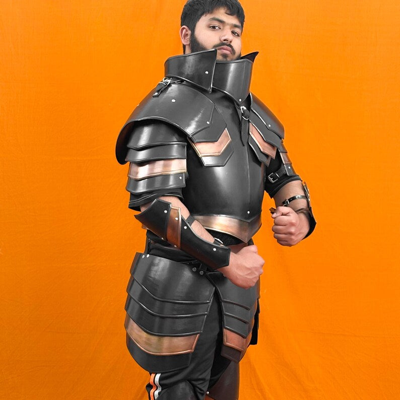 Templar Knight Armor Set on display – perfect collectible knight armor for medieval enthusiasts