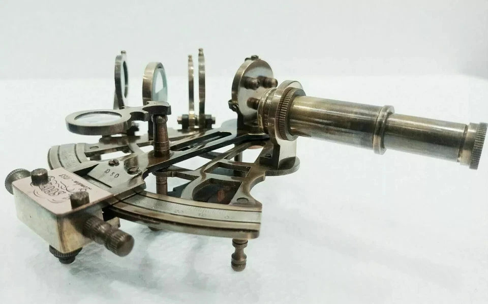 Collector's edition J.SCOTT brass sextant replica for maritime and nautical decor