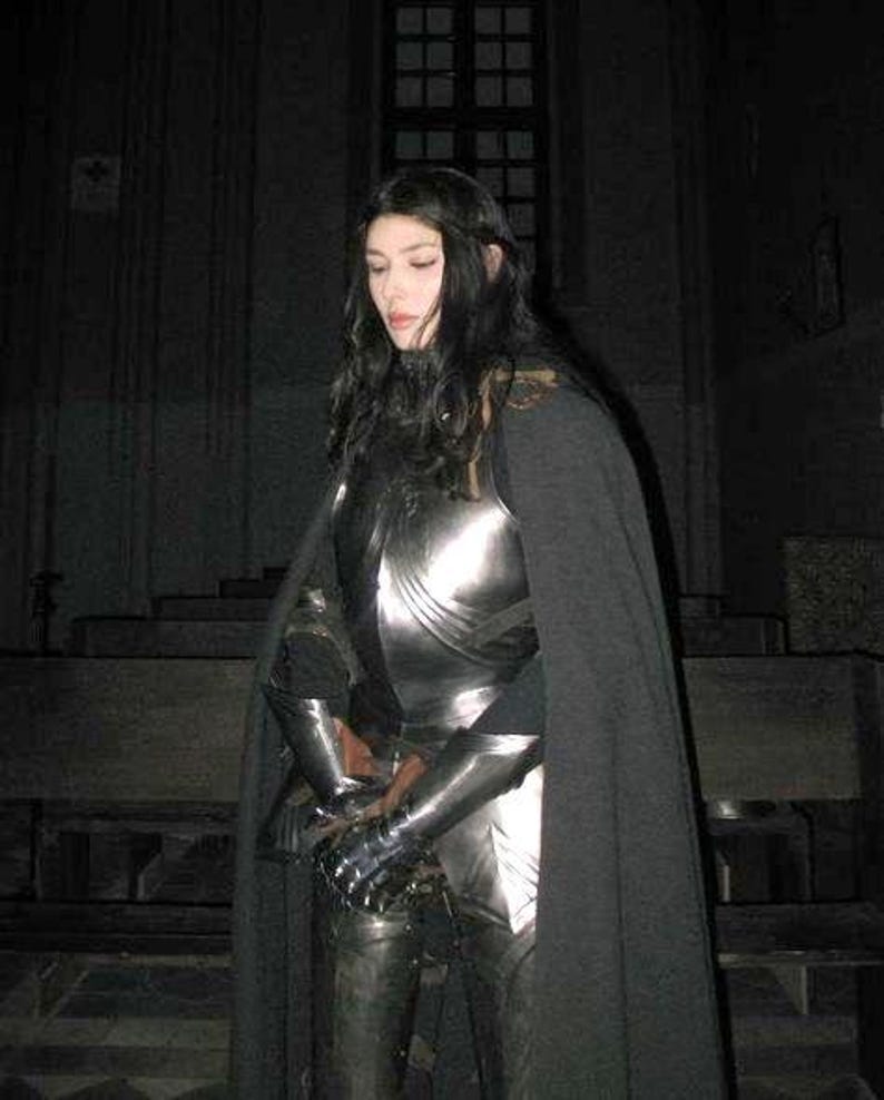 Fantasy cosplay armor set for women in medieval warrior style