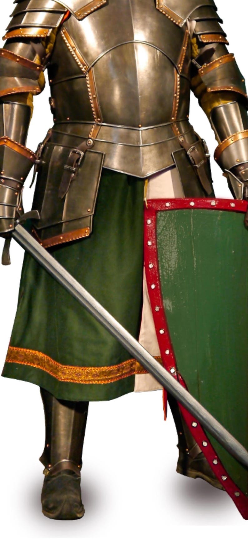 Cosplay Crusader Armor suitable for LARP, stage, and medieval reenactments
