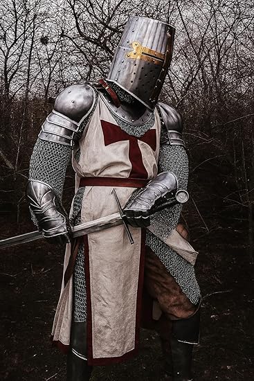 Crusader Knight Costume worn at cosplay and Halloween event showcasing realistic medieval design