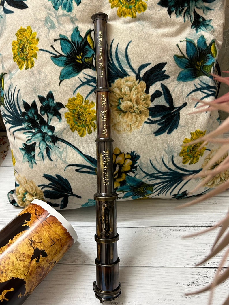 Custom engraved telescope as anniversary gift for husband