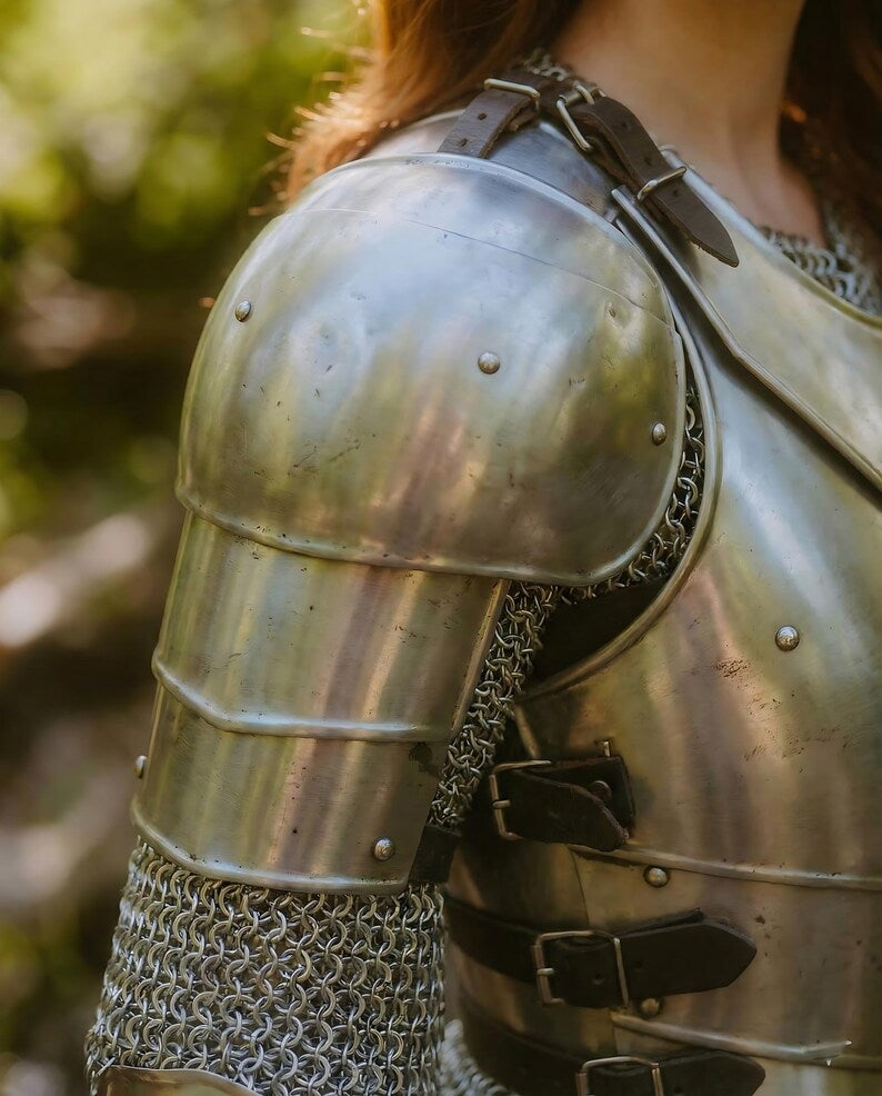 Custom hand-forged women’s chainmail body armor for LARP, cosplay conventions, and Renaissance fairs