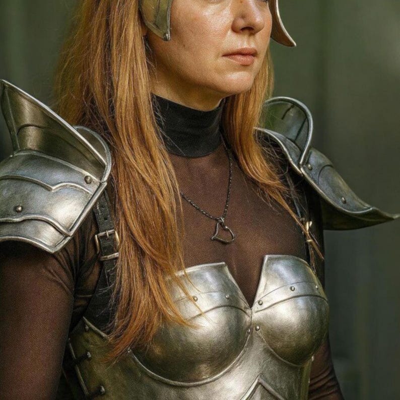 Custom size women’s medieval armor with adjustable straps for Renaissance fair and cosplay us