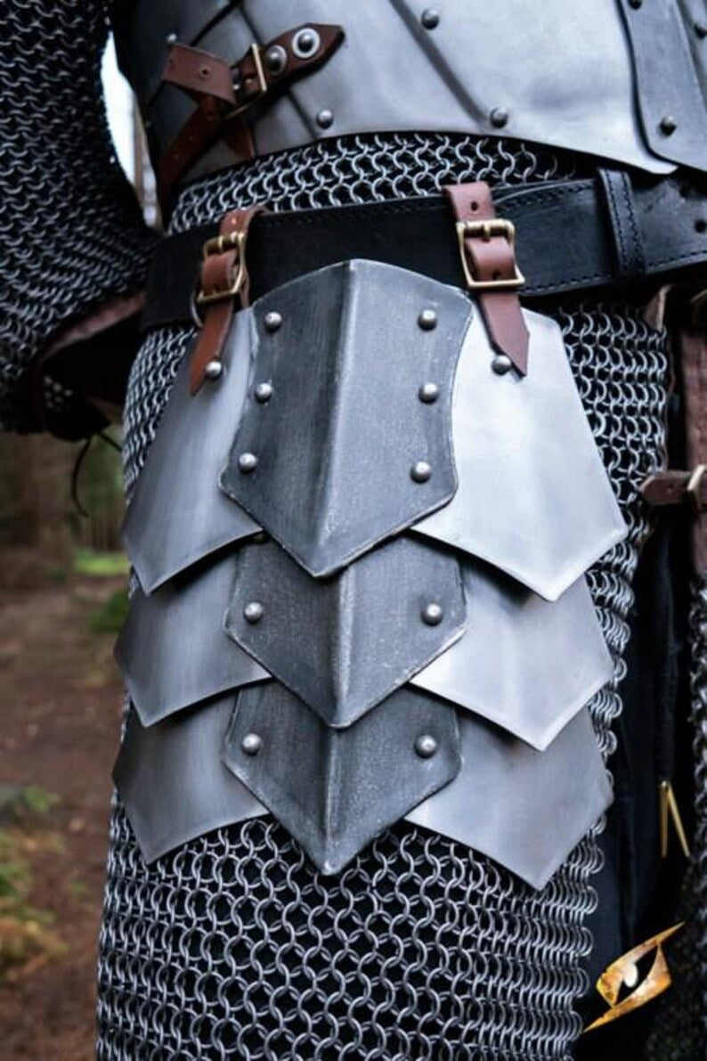 Close-up of Dark Dreki Steel Helmet with rolled edges and medieval finish