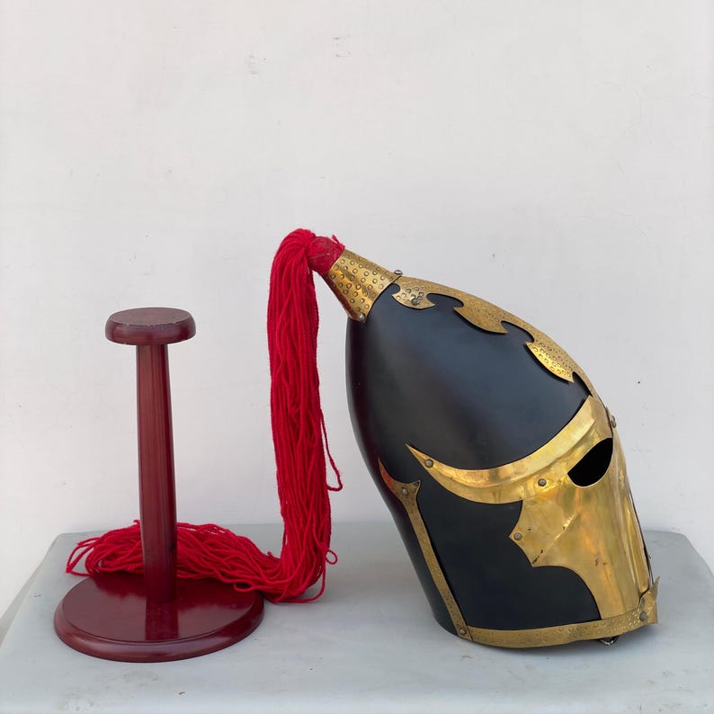 Detailed view of Dark Elf Druchii helmet designed for cosplay and display