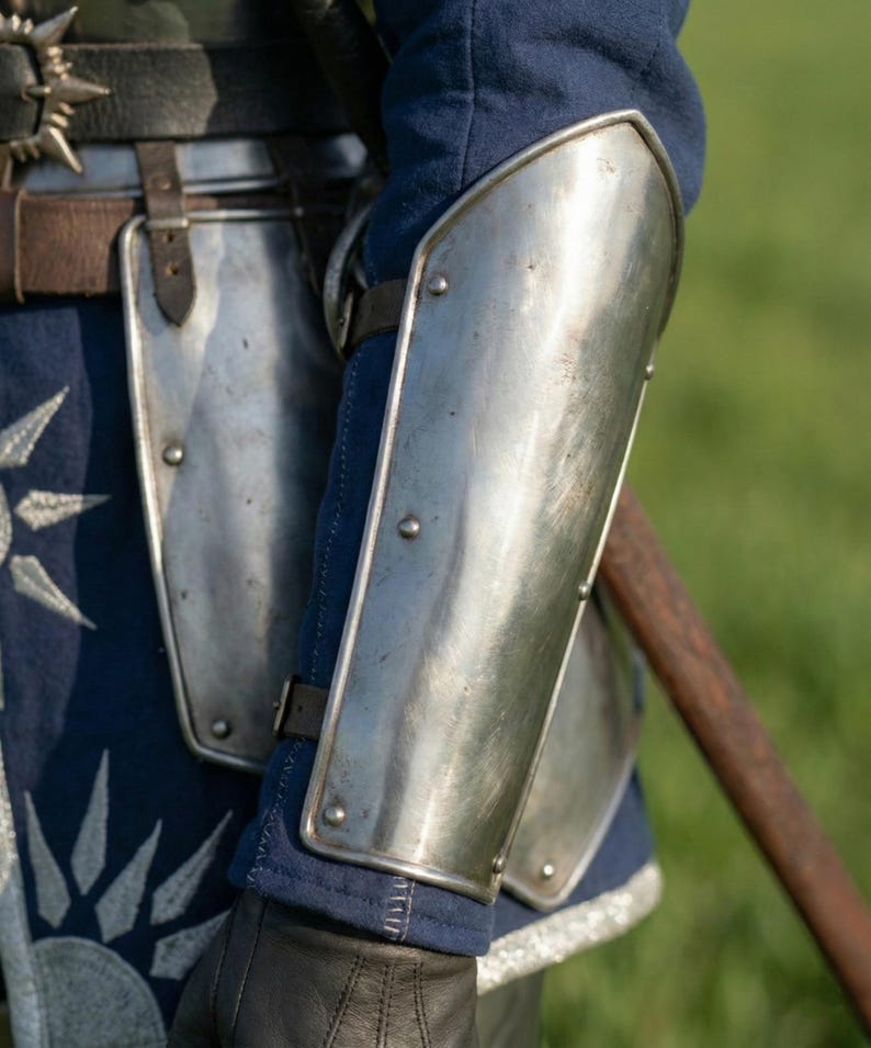 Elven Knight Fantasy Armor for LARP, cosplay, and Halloween events with metal cuirass, pauldrons, and tassets
