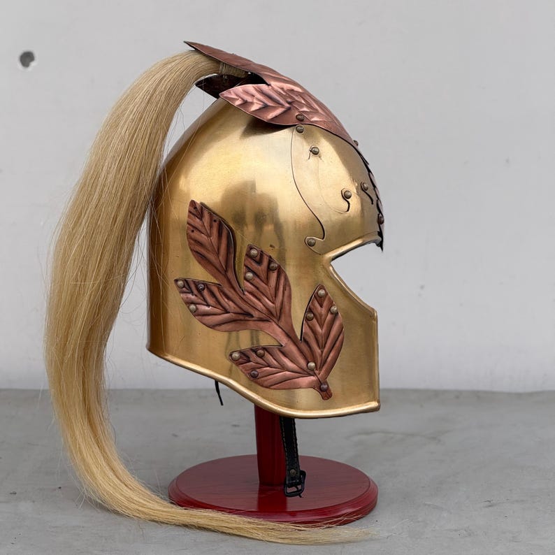 Fantasy cosplay accessory Elf Elven Helmet with brown antique steel finish