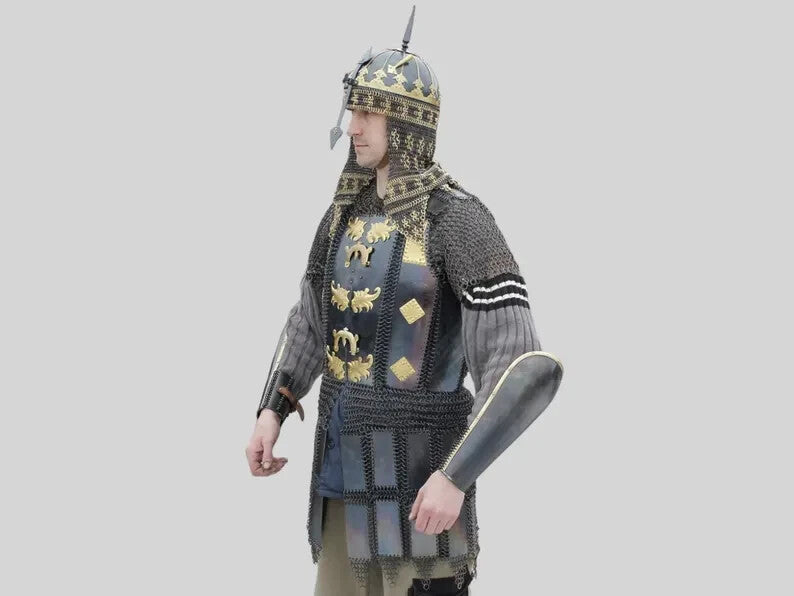 Side view of Full Body Islamic Armor Suit – 18 Gauge Steel Knight Outfit by Artisans Hub