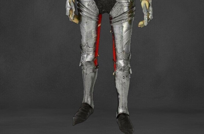 Leg section of German Gothic Armor Suit – Articulated plate armor for medieval display by Artisans Hub