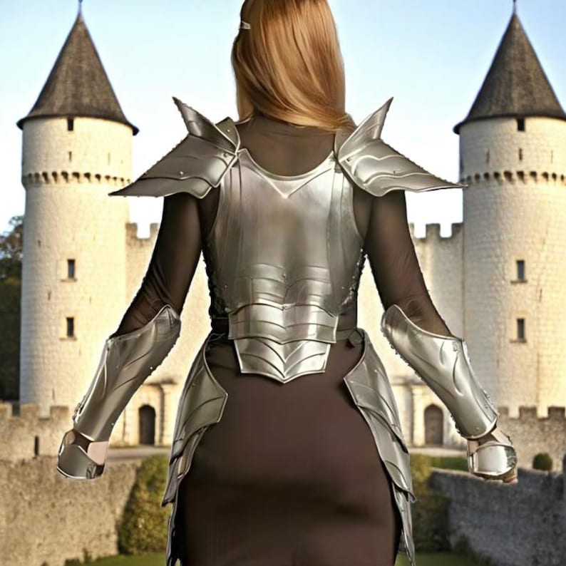 Medieval armor set displayed as fantasy home decor and unique gift for her