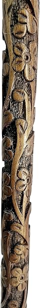 Elegant gift walking stick for men and women with ornate brass globe head