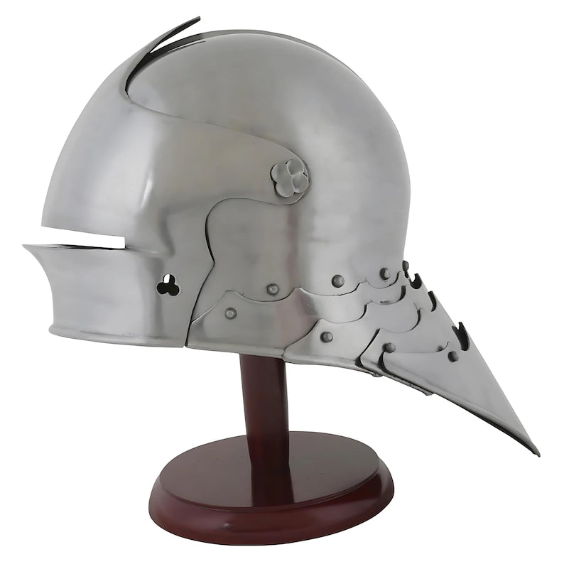 Gothic Sallet Helmet – Handmade Medieval Knight Helmet for Cosplay & Reenactment