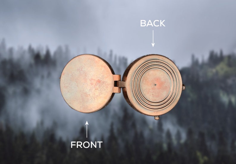 Groomsmen Gift – Custom Brass Compass with Personalized Leather Case