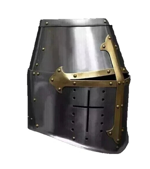 Handcrafted adult-size medieval Templar helmet reproduction by Artisans Hub