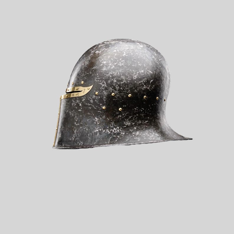 Handmade Medieval Barbuta Helmet ideal for collector displays and reenactments
