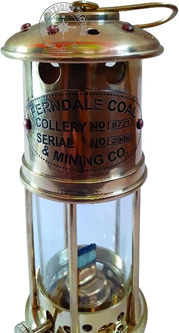 Handmade Brass Oil Burner Lamp 7 Inch Height – Authentic Vintage Maritime Gift