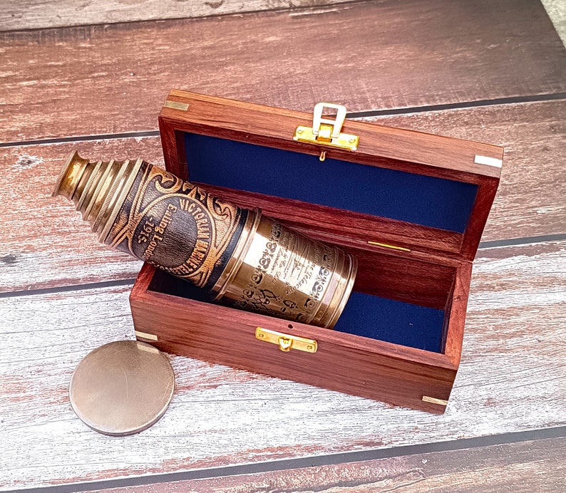 Anniversary Gift Idea – Antique Style Personalized Spyglass with Box