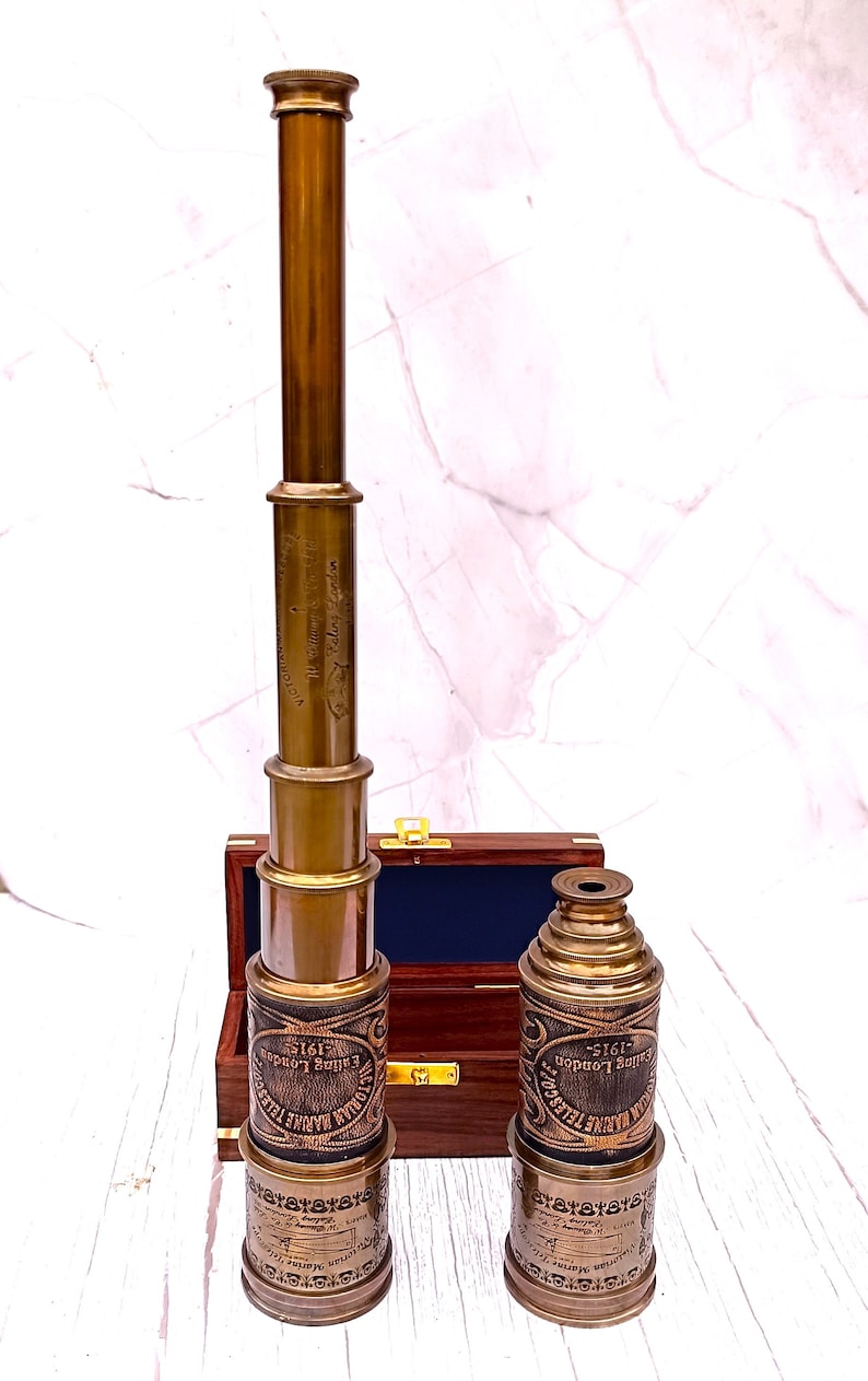 Nautical Themed Boating Gift – Personalized Brass Pirate Telescope