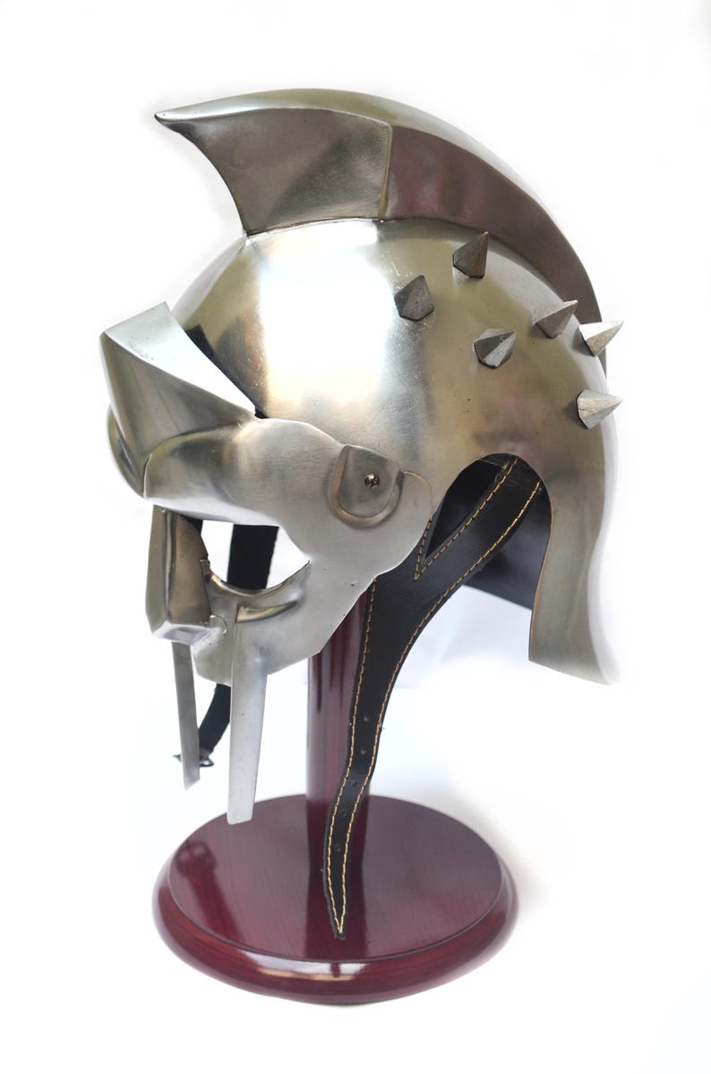 Maximus Gladiator Helmet, Spiked Cosplay Helmet for LARP & Renaissance