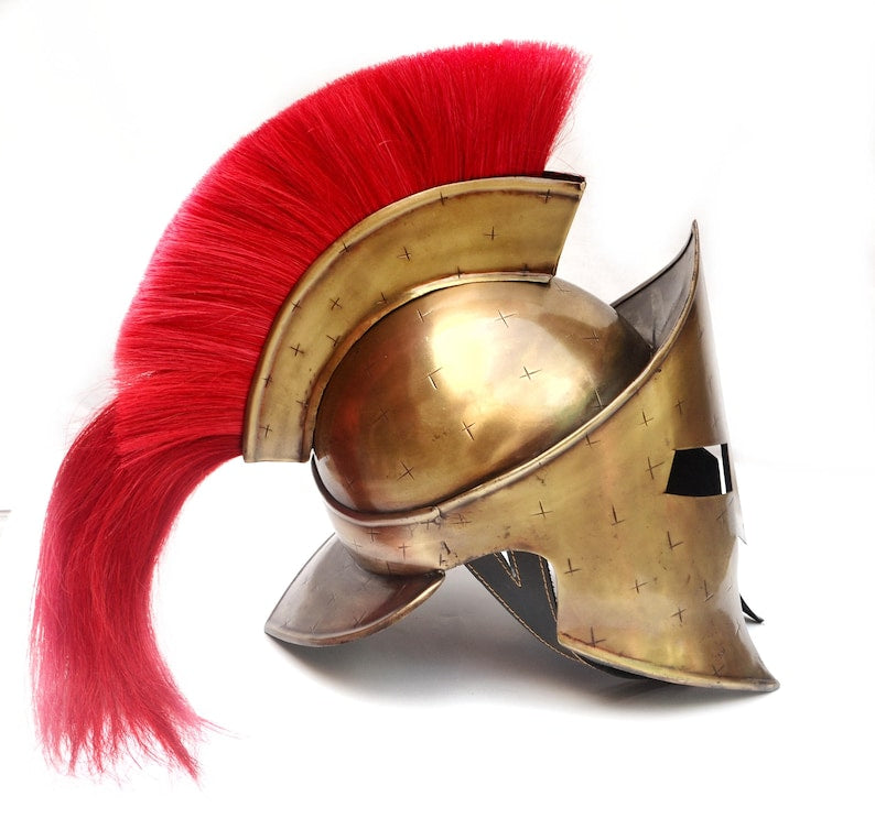 Medieval Spartan Helmet, Wearable King Leonidas Armor Helmet for Role Play
