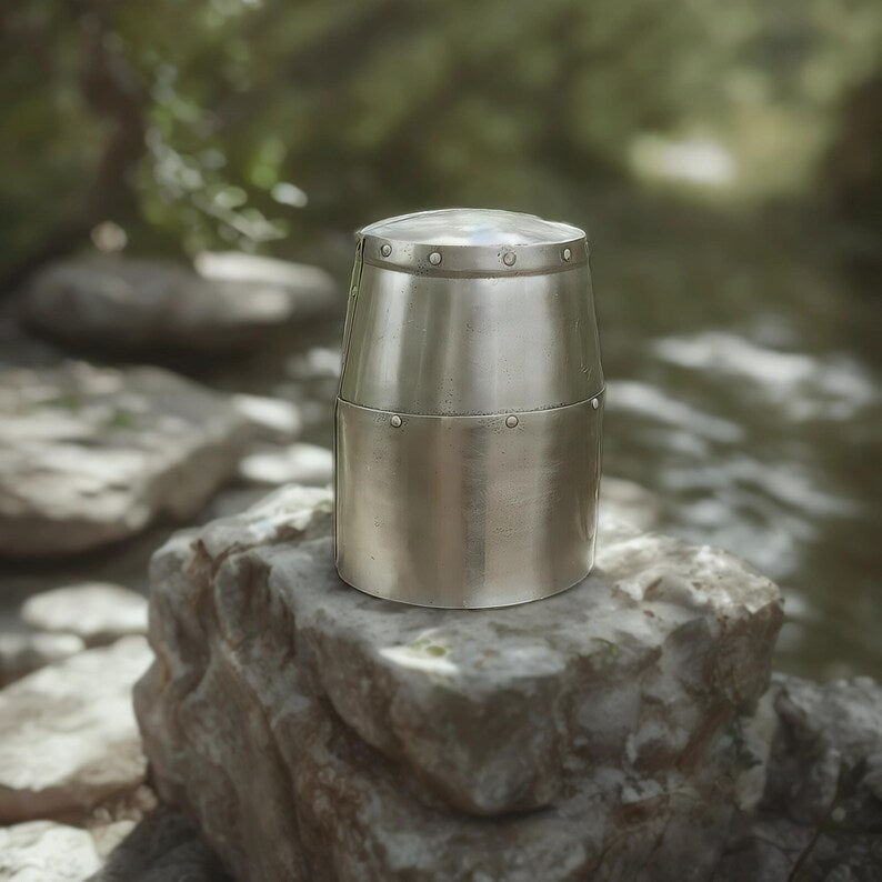 Elmo da cavaliere templare - Elmo indossabile per costumi di Halloween per LARP e Rinascimento