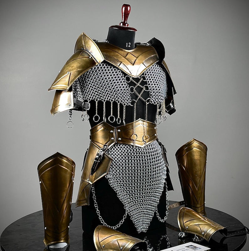Mittelalterliche Rüstung – Tapfere Ritterin | Cosplay & LARP Fantasy Rüstung für Frauen