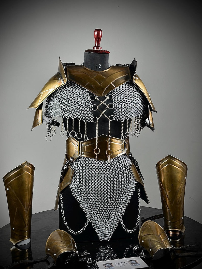 Mittelalterliche Rüstung – Tapfere Ritterin | Cosplay & LARP Fantasy Rüstung für Frauen