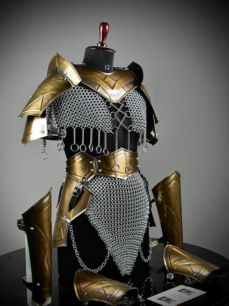 Mittelalterliche Rüstung – Tapfere Ritterin | Cosplay & LARP Fantasy Rüstung für Frauen