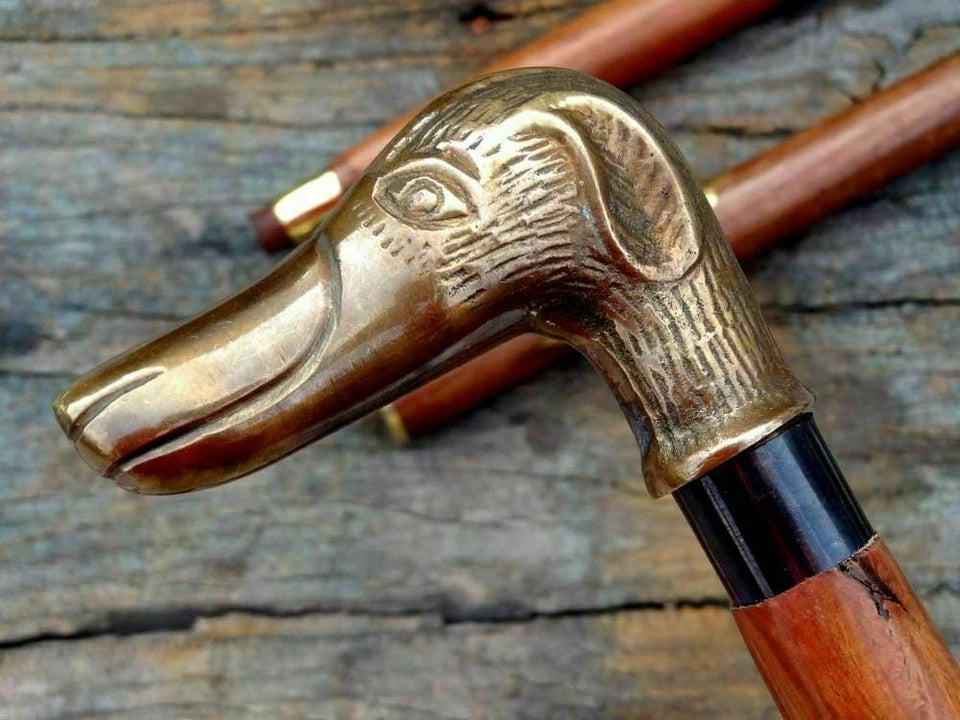 Indian rosewood nautical walking stick dismantles into three sections for portability