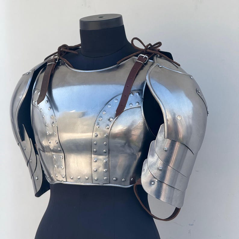 Close-up of LARP Costume Armor - Breast and Back Plates with Intricate Craftsmanship