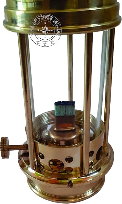 Maritime Home Decor Vintage Brass Miner Lamp – Perfect Birthday and Christmas Gift