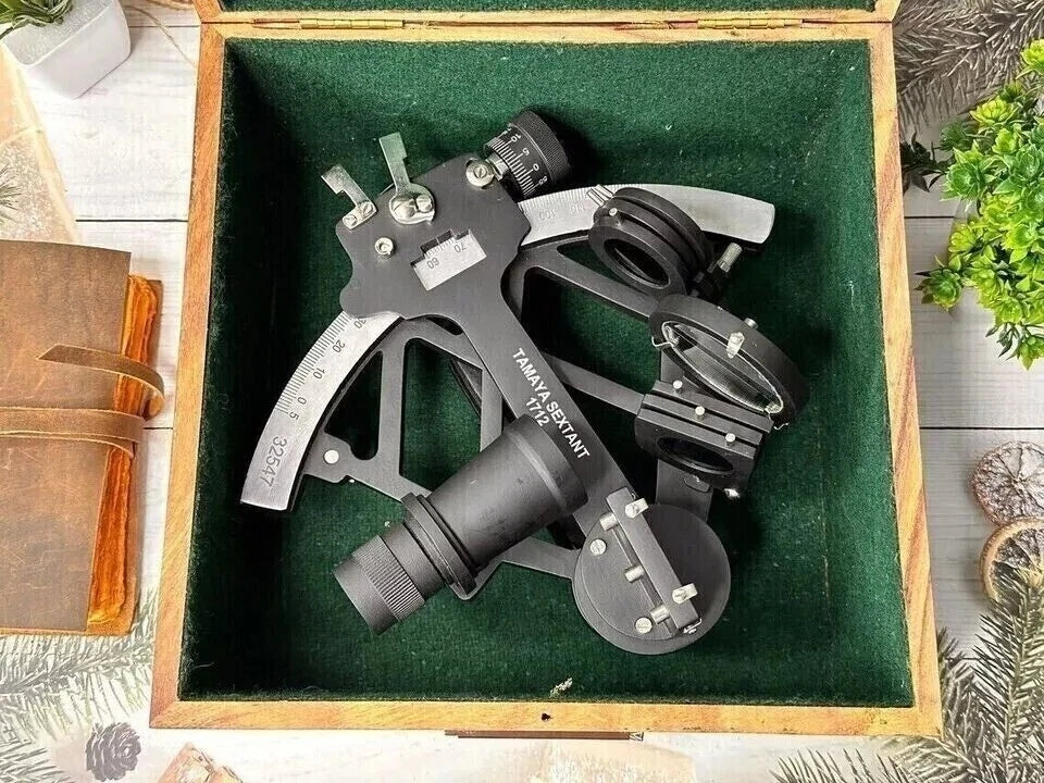 Accurate reproduction of maritime navigation sextant ideal as a gift for collectors and sailors